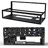 Mining Rig Frame Open Air Mining Case Rack, 8 GPU Mining Rig , Computer Fan PC Fan Holder Computer Case, Stackable Miner Motherboard Bracket Frame, ETH/ETC/ZEC Ether Rack for Crypto Bitcoin BTC