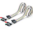 56Tiankoou 2Pcs PC Power Reset Switch HDD LED Cable Light Wire Kit Assembly for Computer